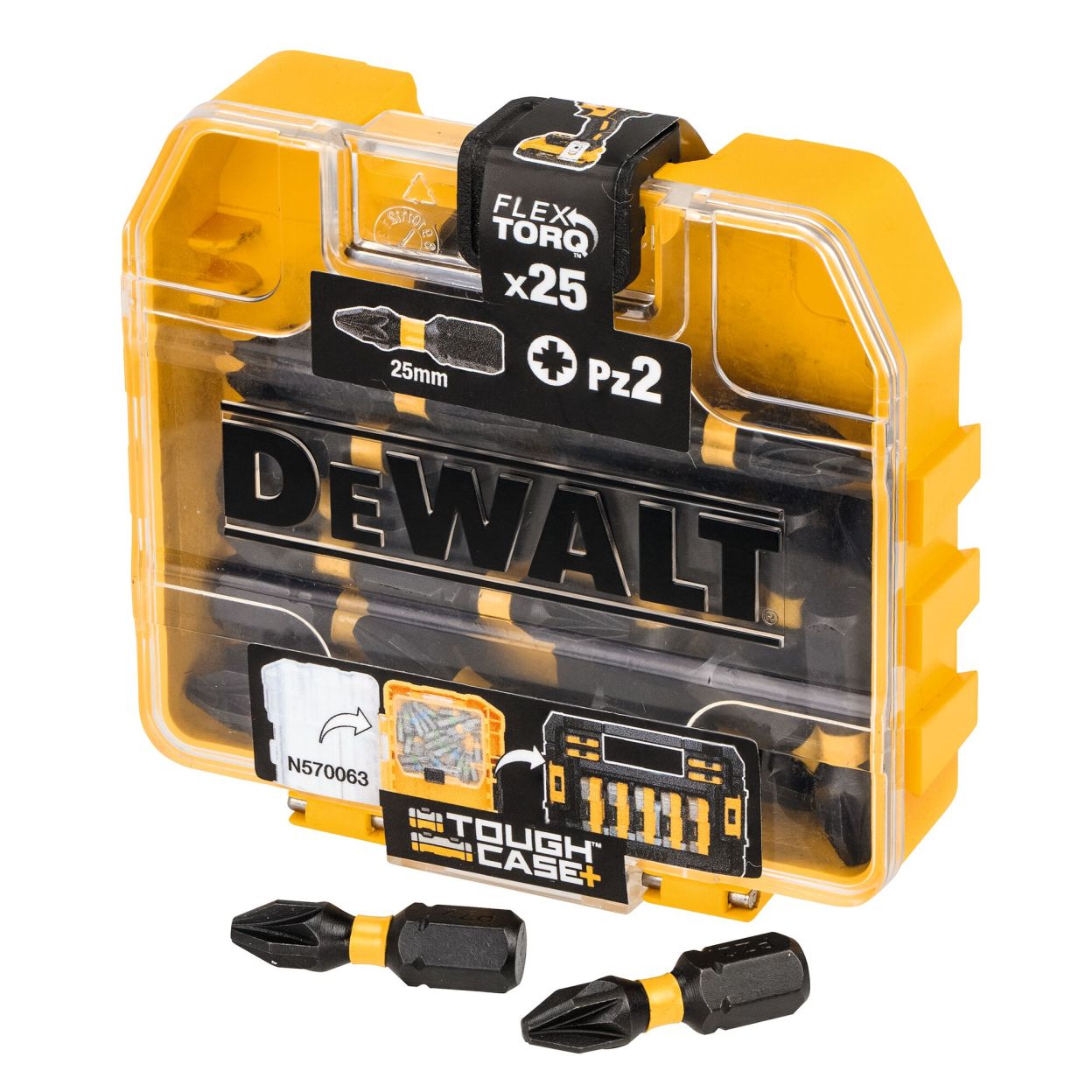 Бита DEWALT PZ2, 25 мм HEX, 25 шт. (DT70556T-QZ)