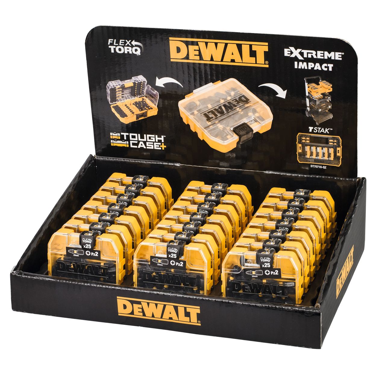 Бита DEWALT PZ2, 25 мм HEX, 25 шт. (DT70556T-QZ)