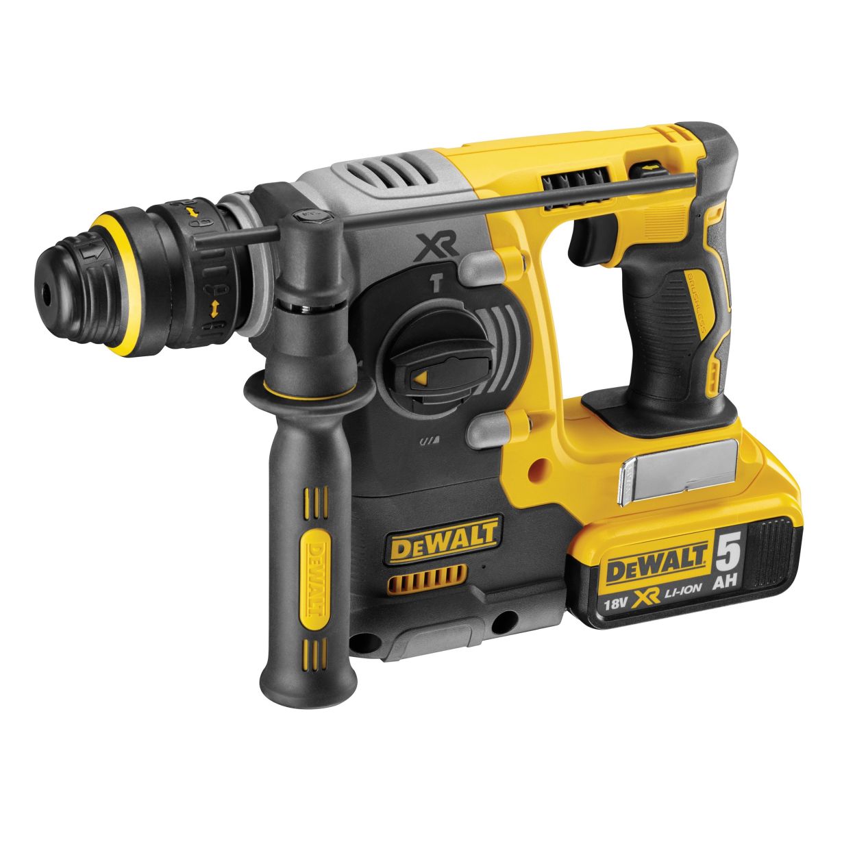 Аккумуляторный перфоратор DEWALT DCH274P2T, 18 В, 2.1 Дж, 4600 уд/мин, с 2 АКБ 5 Ач и ЗУ, в кейсе (DCH274P2T-QW)