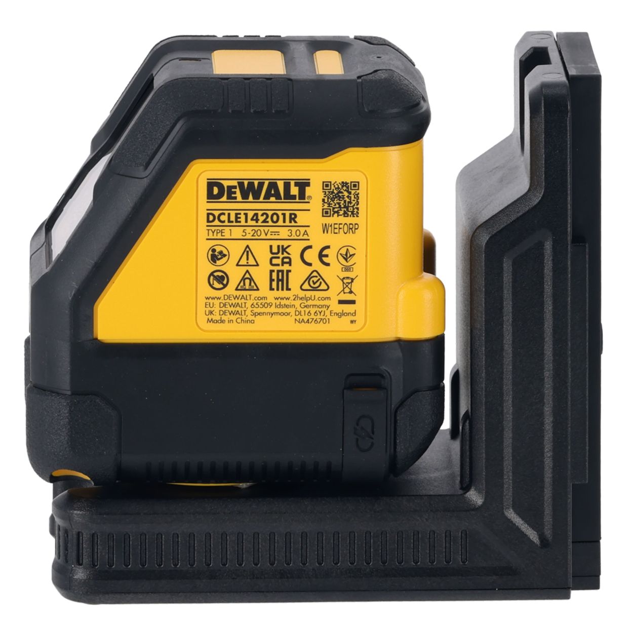 Аккумуляторный лазерный нивелир DEWALT DCLE14201RB, красный луч, 30 м, со встроенной АКБ, в чехле (DCLE14201RB-XJ)