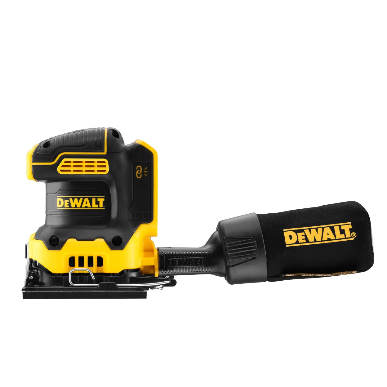 Аккумуляторная плоскошлифовальная машина DEWALT DCW200P1, 18 В, 13500 кол/мин, с АКБ 5 Ач и ЗУ (DCW200P1N-XJ)