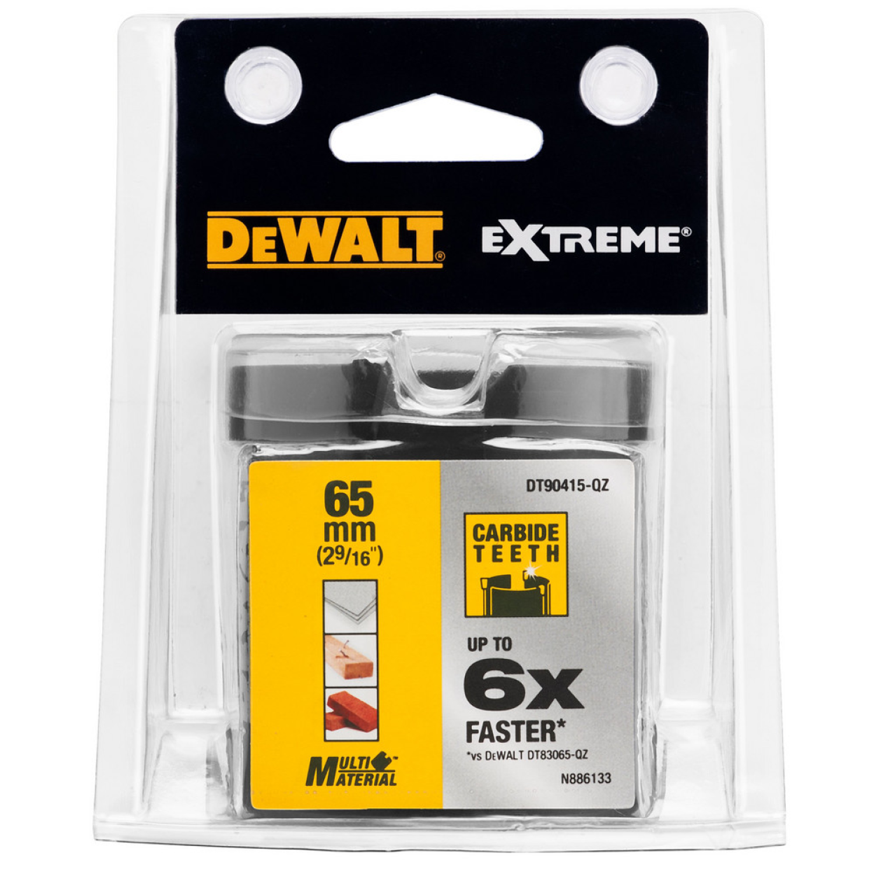 Коронка по мультиматериалу DeWALT DT90415 65 мм