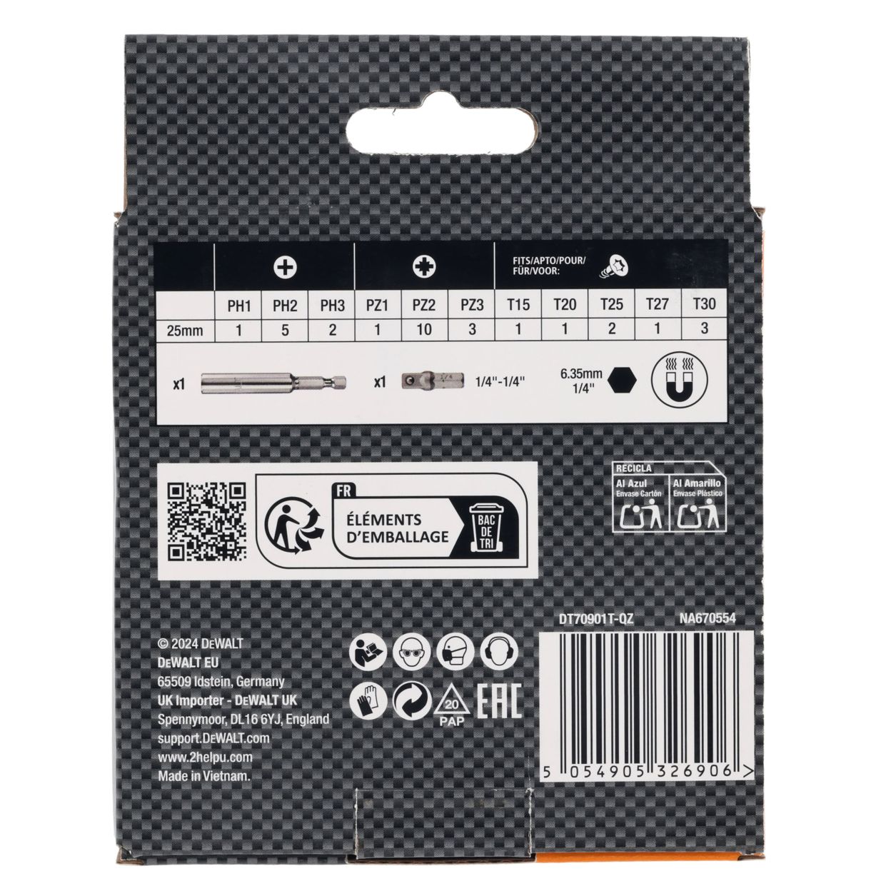 Набор бит DEWALT McLaren Limited Edition DT70901T, PH/PZ/Torx, 25 мм, 32 шт., в кейсе (DT70901T-QZ)