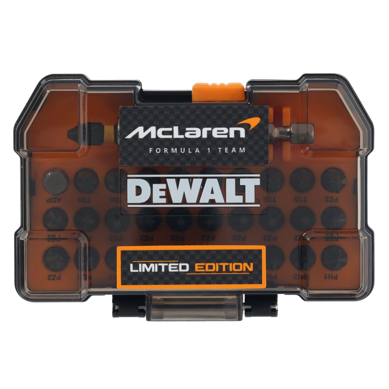 Набор бит DEWALT McLaren Limited Edition DT70901T, PH/PZ/Torx, 25 мм, 32 шт., в кейсе (DT70901T-QZ)