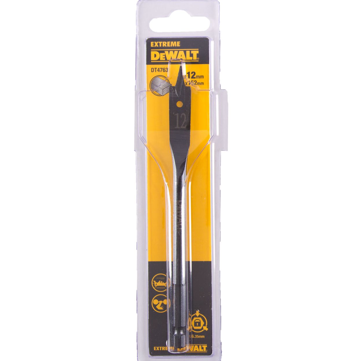 Сверло по дереву DEWALT EXTREME IMPACT , 12x132x152 мм, 1 шт. (DT4763-QZ)