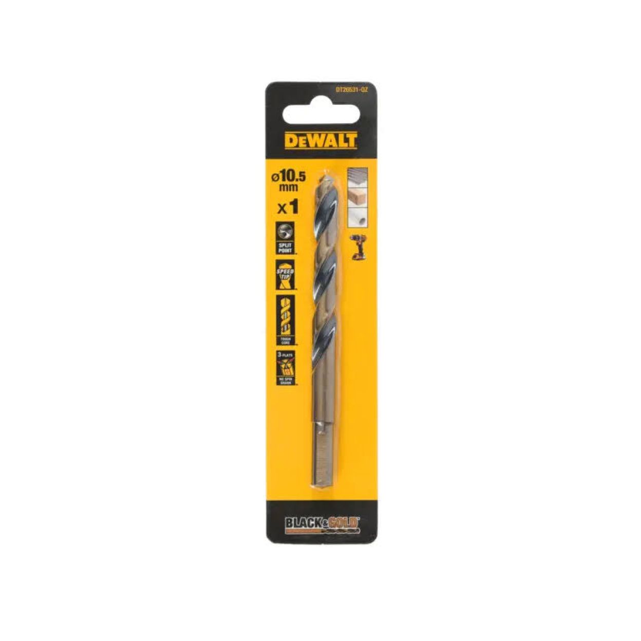 Сверло по металлу DEWALT DT20530, 10.5x87x133 мм, 1 шт. (DT20531-QZ)