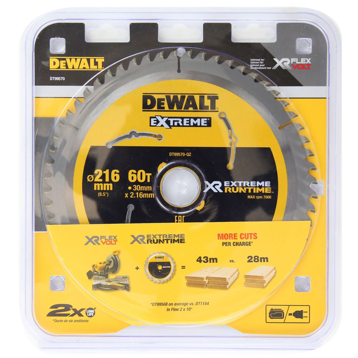 Диск пильный по дереву DEWALT DT99570, 216х30 мм (DT99570-QZ)