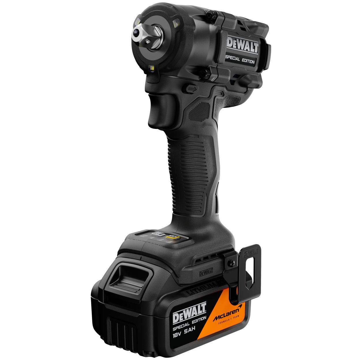 Аккумуляторный набор DEWALT McLaren Limited Edition DCK5222MP3T, 18 В: 5 инструментов, с 3 АКБ 5 Ач и ЗУ, в 2 кейсах TSTAK