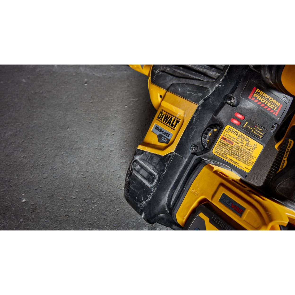 Аккумуляторный перфоратор DEWALT DCH775N, 54 В, 19.4 Дж, 2210 уд/мин, в кейсе (DCH775N-XJ)