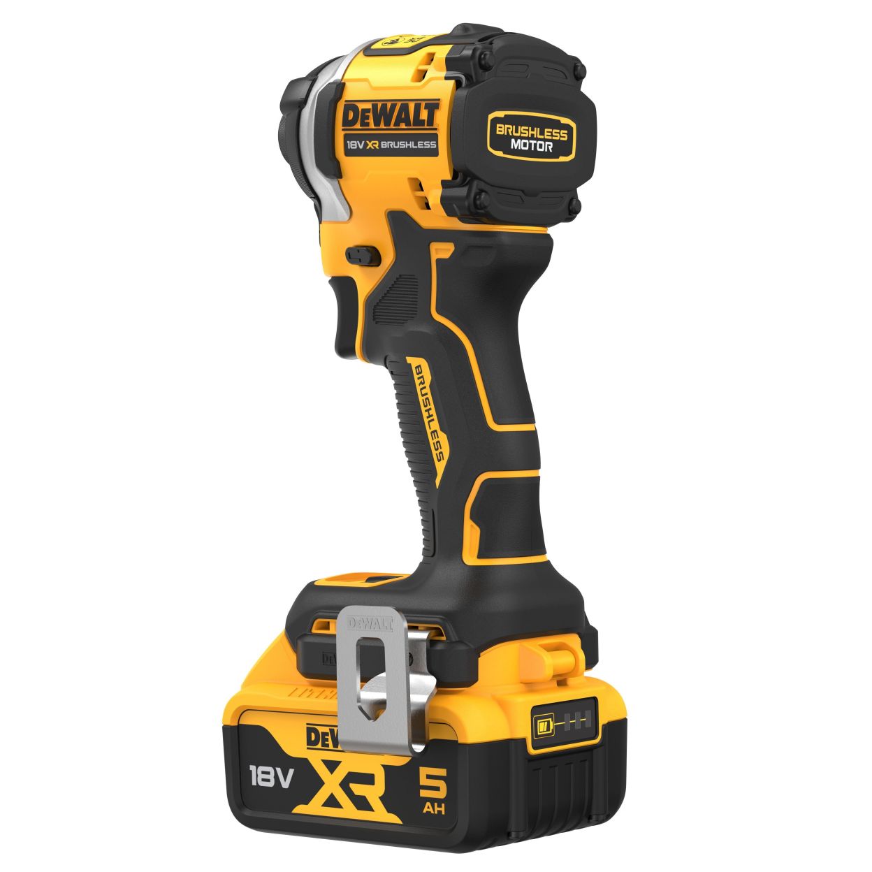 Аккумуляторный шуруповерт DEWALT DCF850P2T, 18 В, 206 Нм, 3800 уд/мин, с 2 АКБ 5 Ач и ЗУ, в кейсе TSTAK (DCF850P2DWST1-70703)