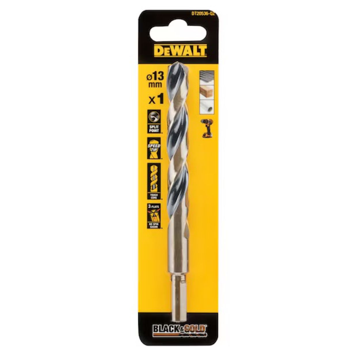 Сверло по металлу DEWALT DT20536, 13x101x151 мм, 1 шт. (DT20536-QZ)