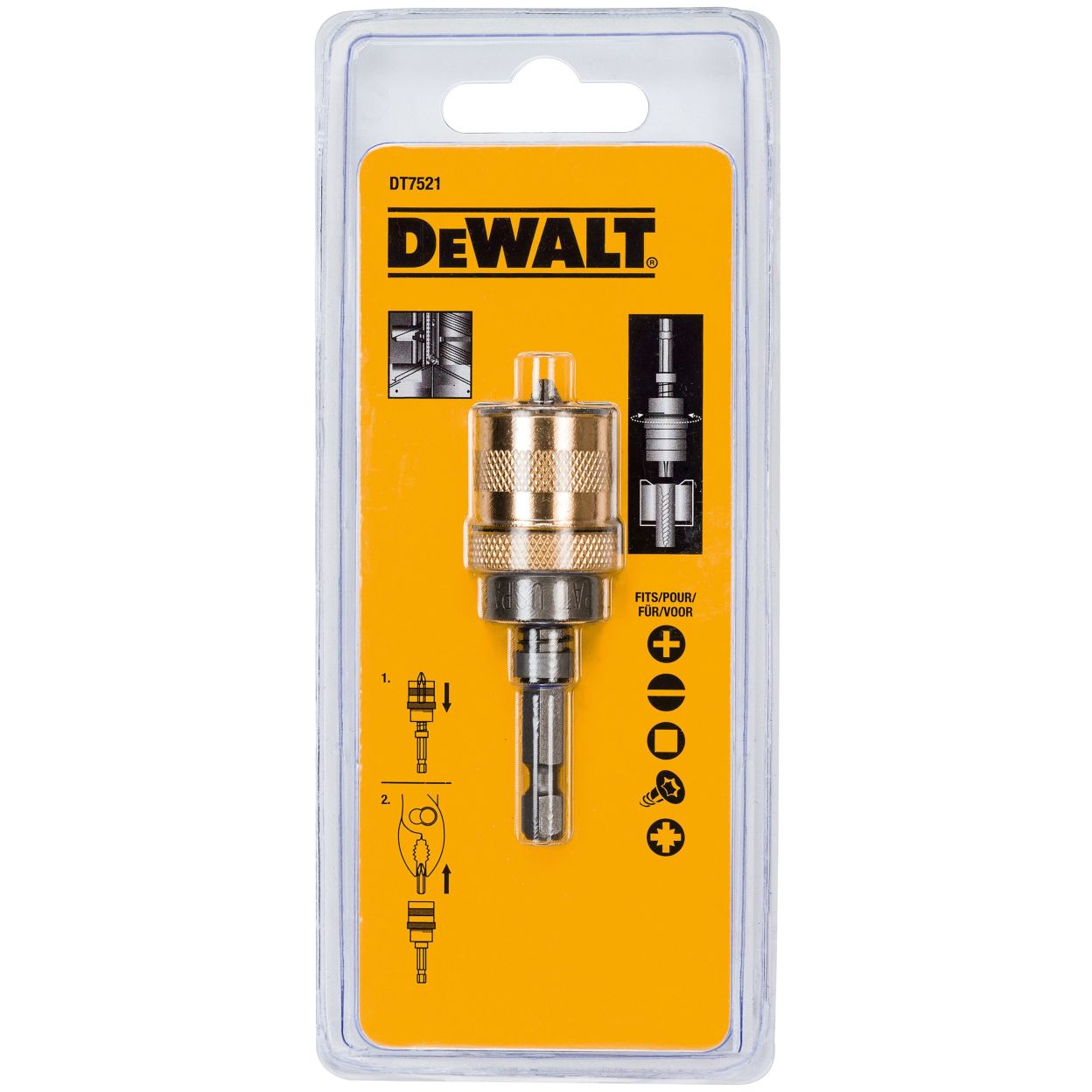 Держатель для бит DEWALT DT7521, с ограничителем глубины, 75 мм