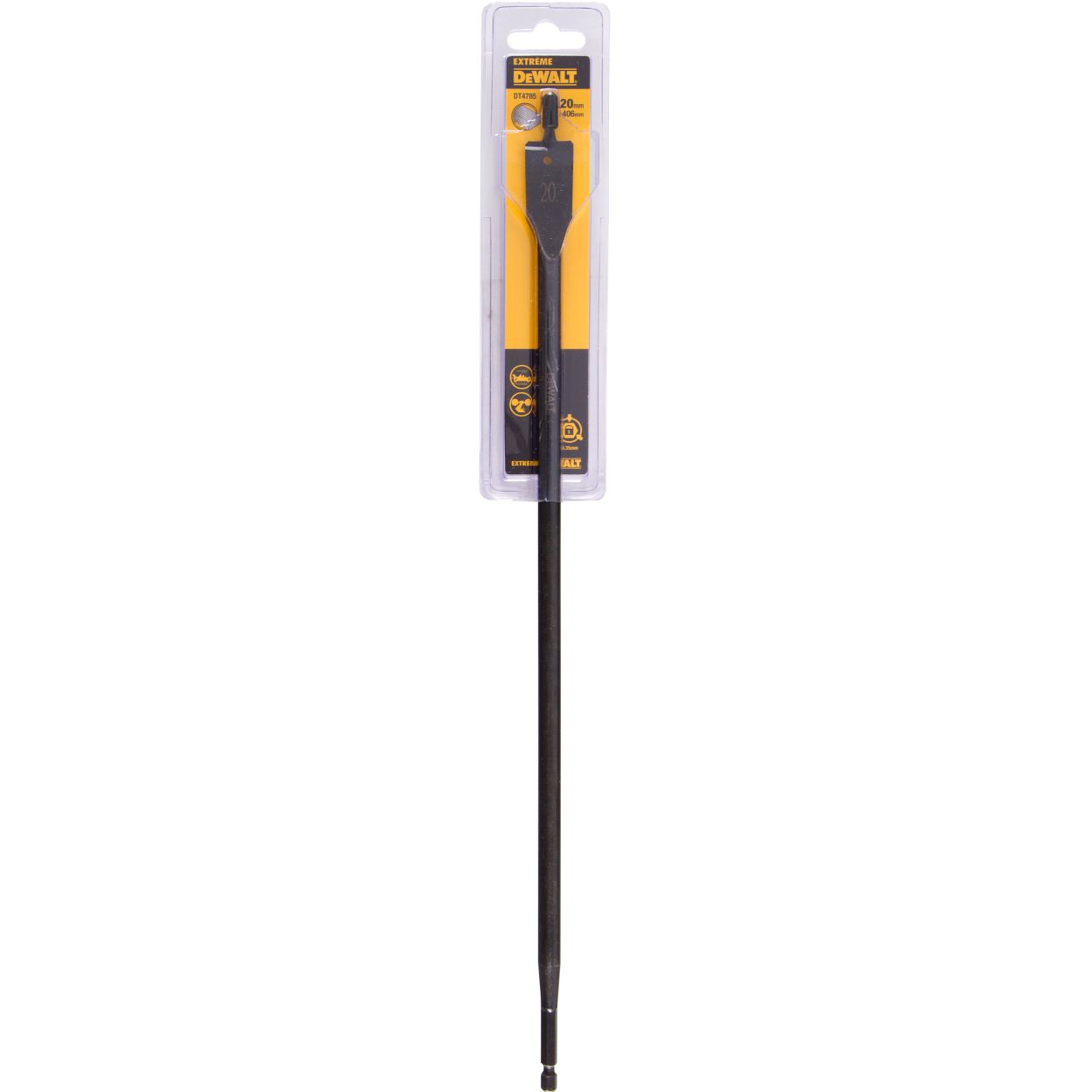 Сверло DEWALT EXTREME DT4785, по дереву перьевое IMPACT 1/4 дюйма 20 x 406 мм