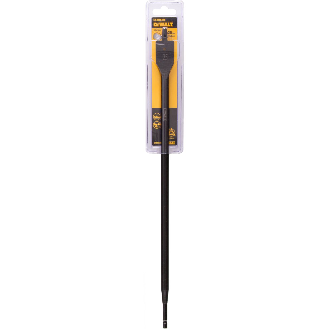 Сверло по дереву DEWALT EXTREME IMPACT, 25x386x406 мм, 1 шт. (DT4788-QZ)
