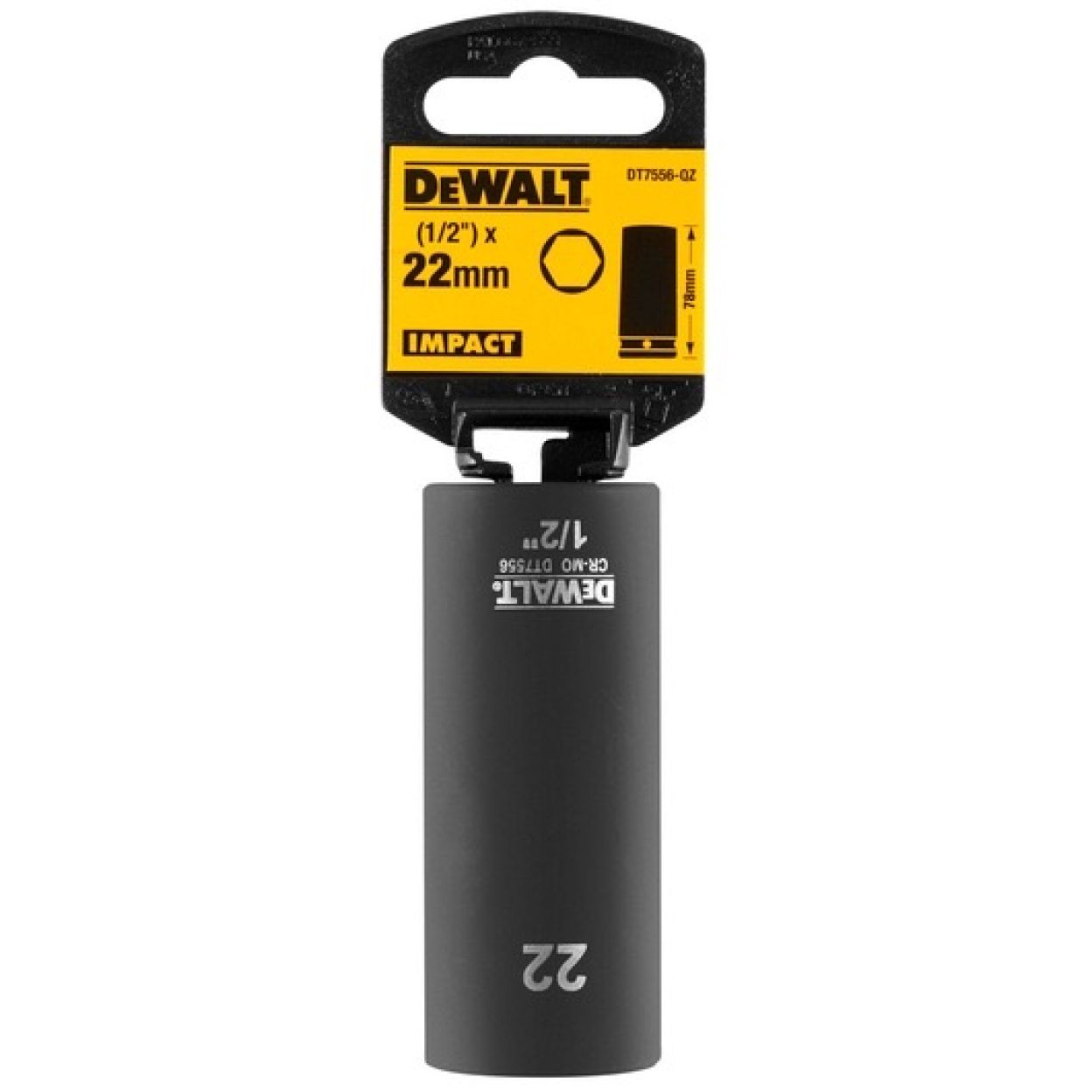 Ударная торцевая головка DeWALT DT7556, 22 мм, 1/2"