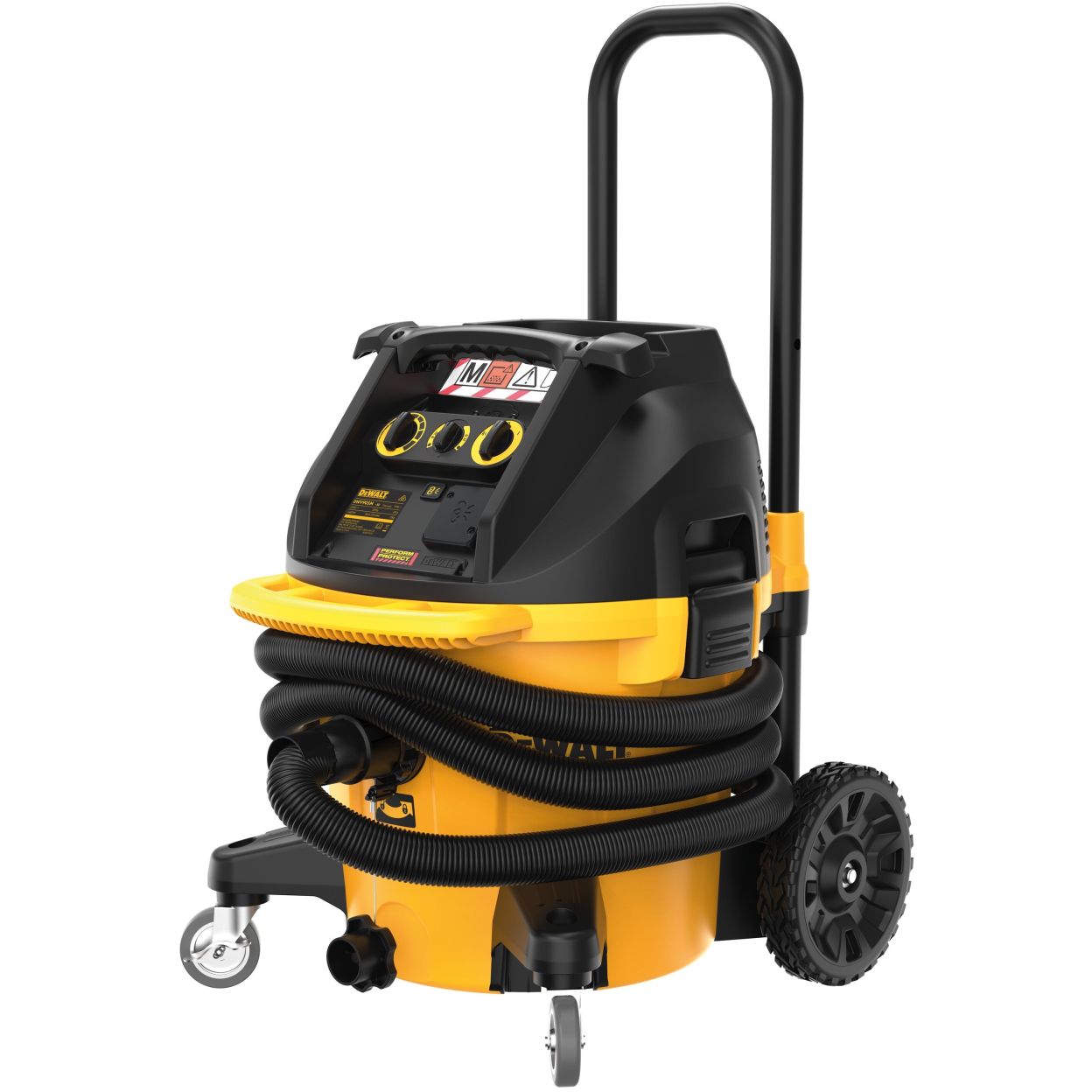 Строительный пылесос DEWALT DWV905MKIT, 1400 Вт, 38 л, с комплектом аксессуаров (DWV905MKIT-QS)