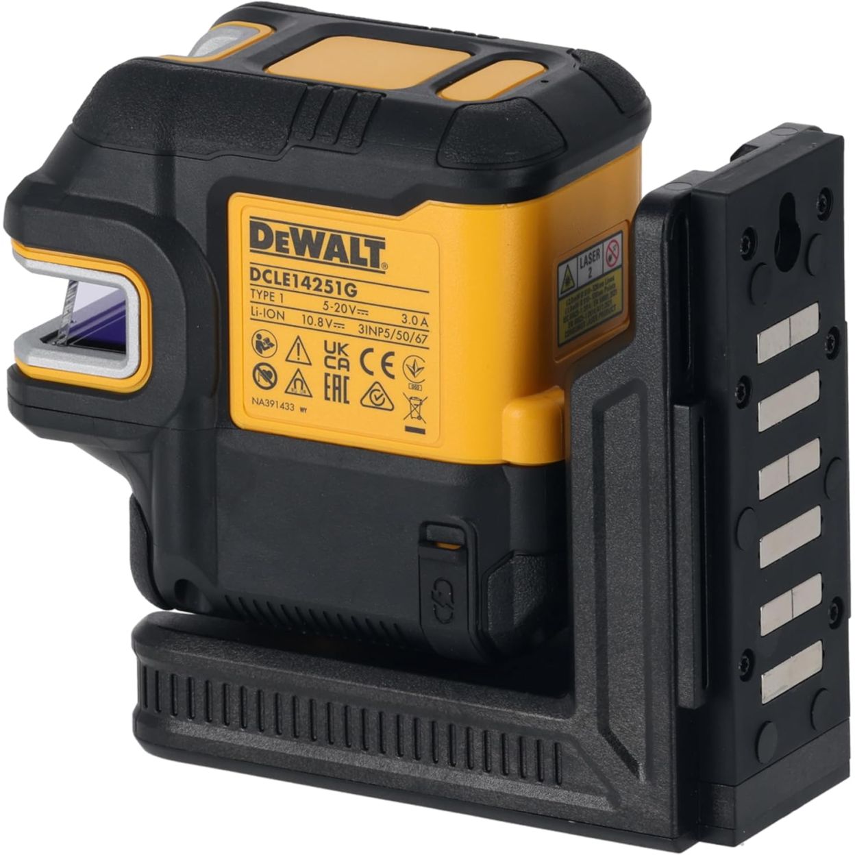 Аккумуляторный лазерный нивелир DEWALT DCLE14251GB, 10.8 В, зеленый луч, 45 м, со встроенной АКБ, в чехле (DCLE14251GB-XJ)