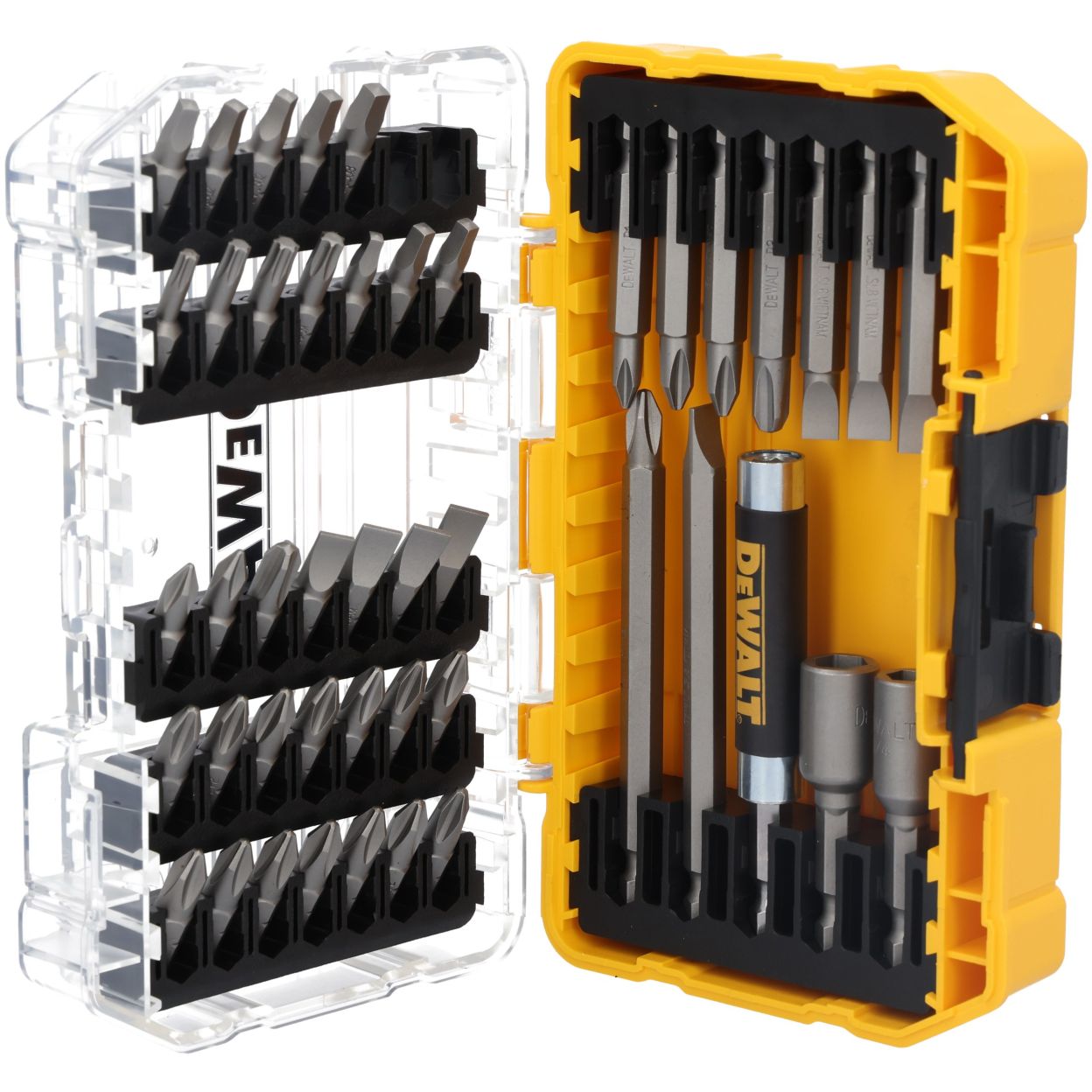 Набор бит DEWALT DW2166, PH/SL/Sq/Torx, 25/51/89 мм, 45 шт., в кейсе