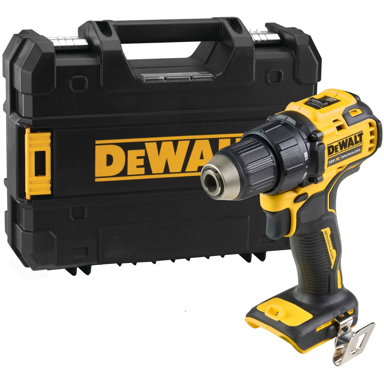 Аккумуляторная дрель-шуруповерт DEWALT DCD708NT, 18 В, 1650 об/мин, без АКБ и ЗУ, в кейсе TSTAK (DCD708NT-XJ)