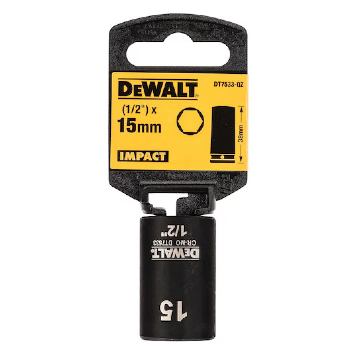 Ударная накидная головка DeWALT DT7533, длинная 15 MM 1/2