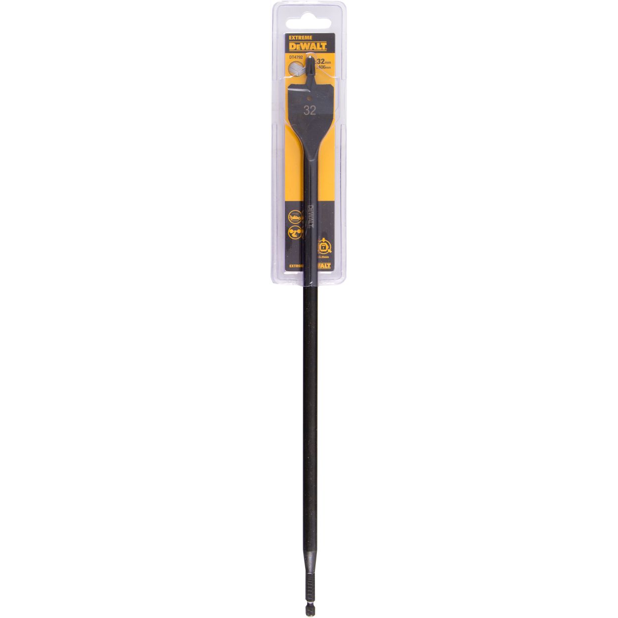 Сверло DEWALT EXTREME DT4792, по дереву перьевое IMPACT 1/4 дюйма 32 x 406 мм