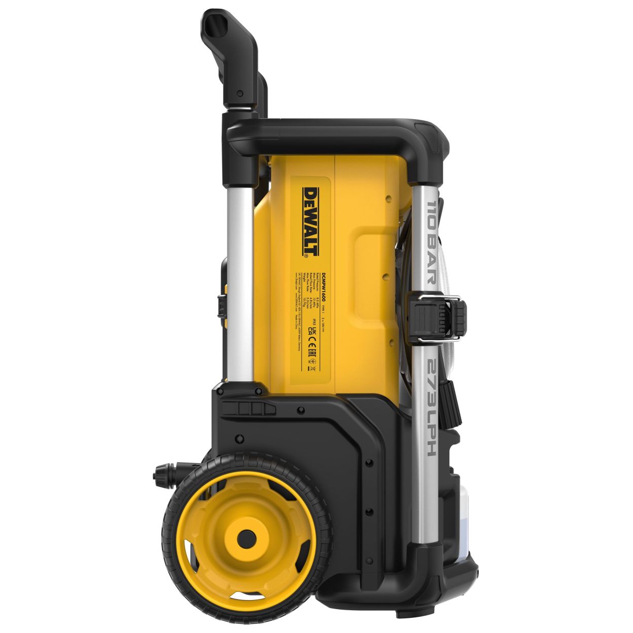 Аккумуляторная мойка высокого давления DEWALT DCMPW1600N, 2х18 В, 110 бар, 330 л/ч, без АКБ и ЗУ (DCMPW1600N-XJ)
