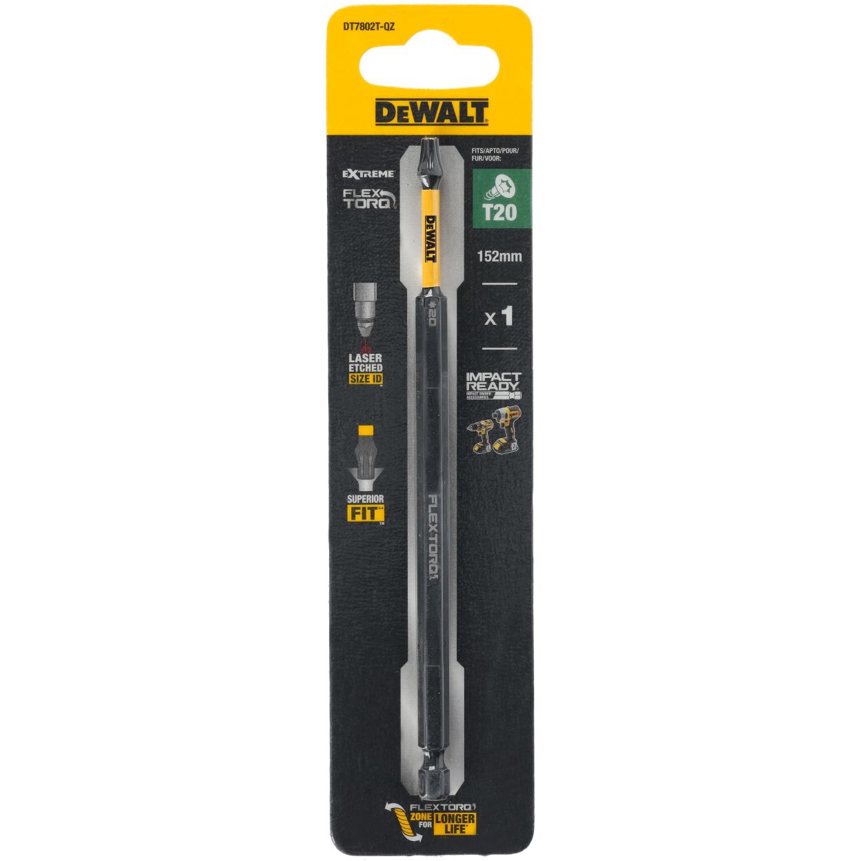 Бита DEWALT DT7802T, T20, 152 мм (DT7802T-QZ)