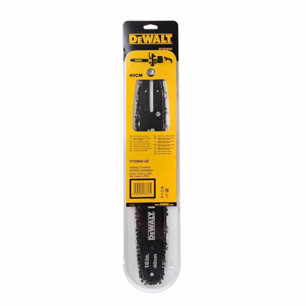 Пильная шина с цепью DEWALT DT20660, 40 см, 56 звеньев (DT20660-QZ)