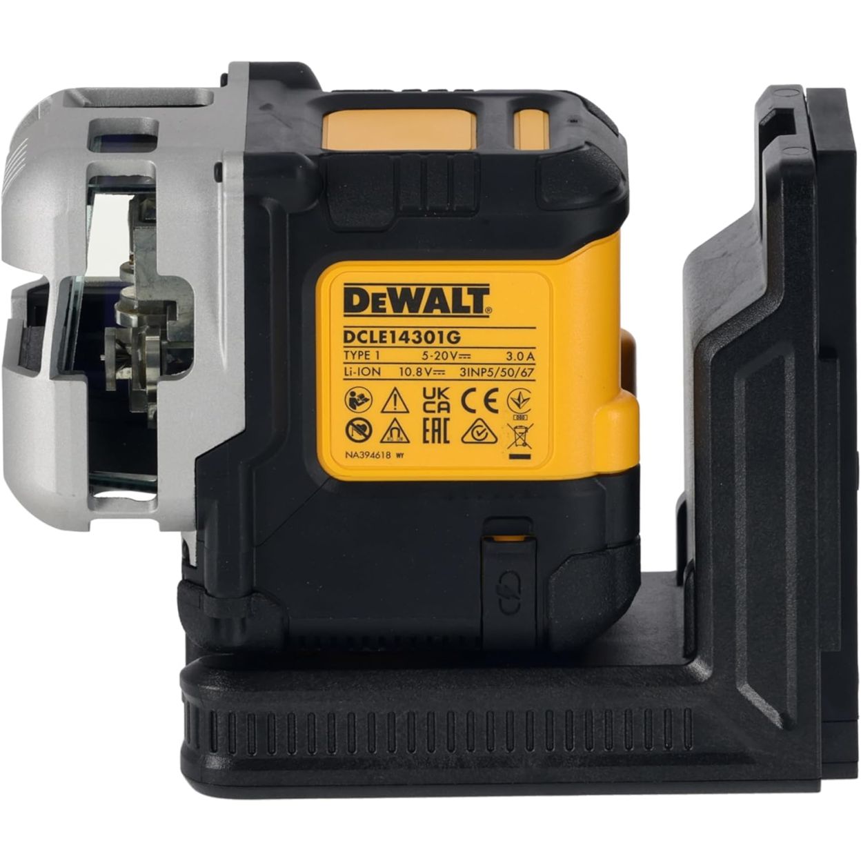 Аккумуляторный лазерный нивелир DEWALT DCLE14301GB, 10.8 В, зеленый луч, 30 м, со встроенной АКБ, в чехле (DCLE14301GB-XJ)