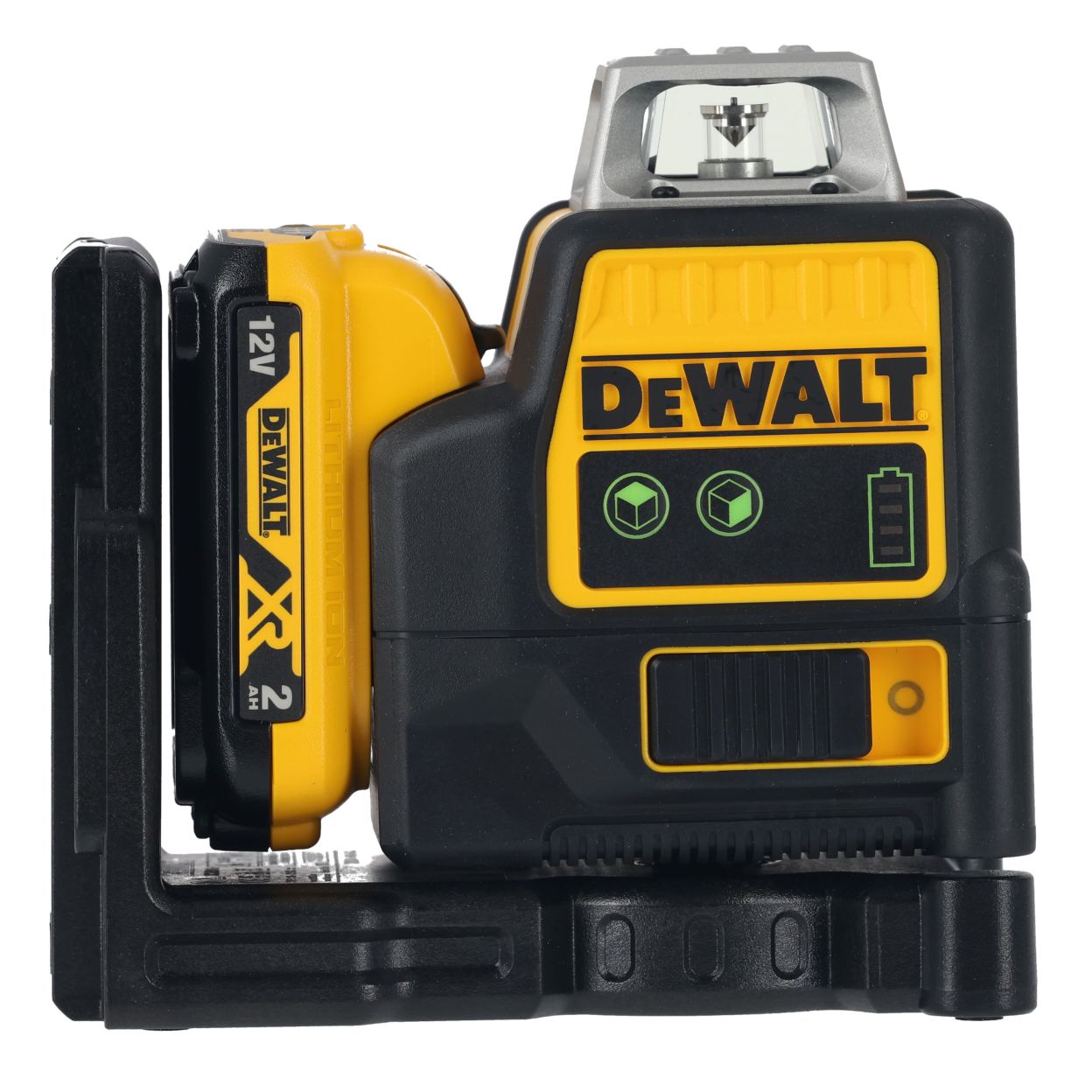 Аккумуляторный лазерный нивелир DEWALT DCE0811D1G, 12 В, зеленый луч, 35 м, с АКБ 2 Ач и ЗУ, в кейсе TSTAK (DCE0811D1G-QW)