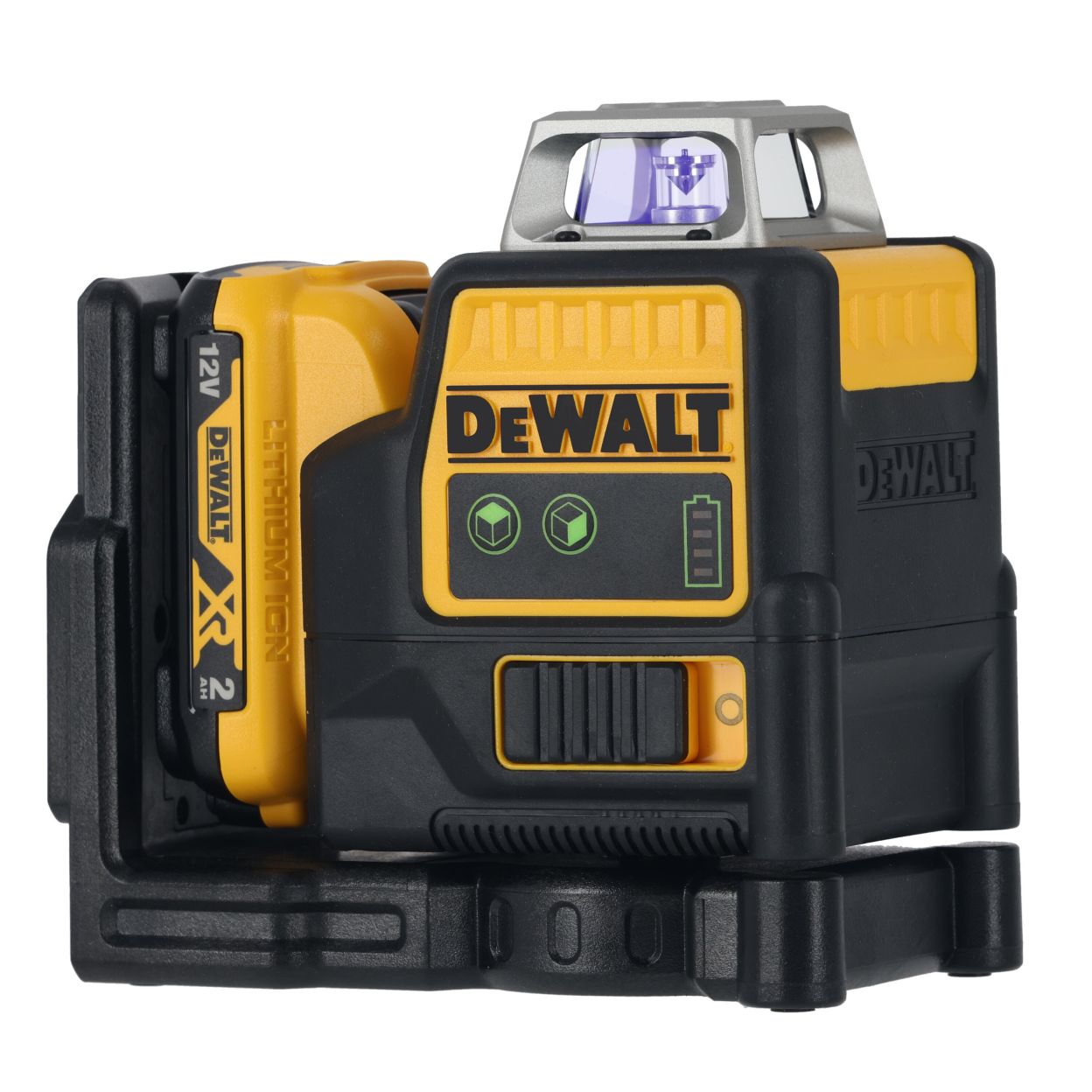 Аккумуляторный лазерный нивелир DEWALT DCE0811D1G, 12 В, зеленый луч, 35 м, с АКБ 2 Ач и ЗУ, в кейсе TSTAK (DCE0811D1G-QW)