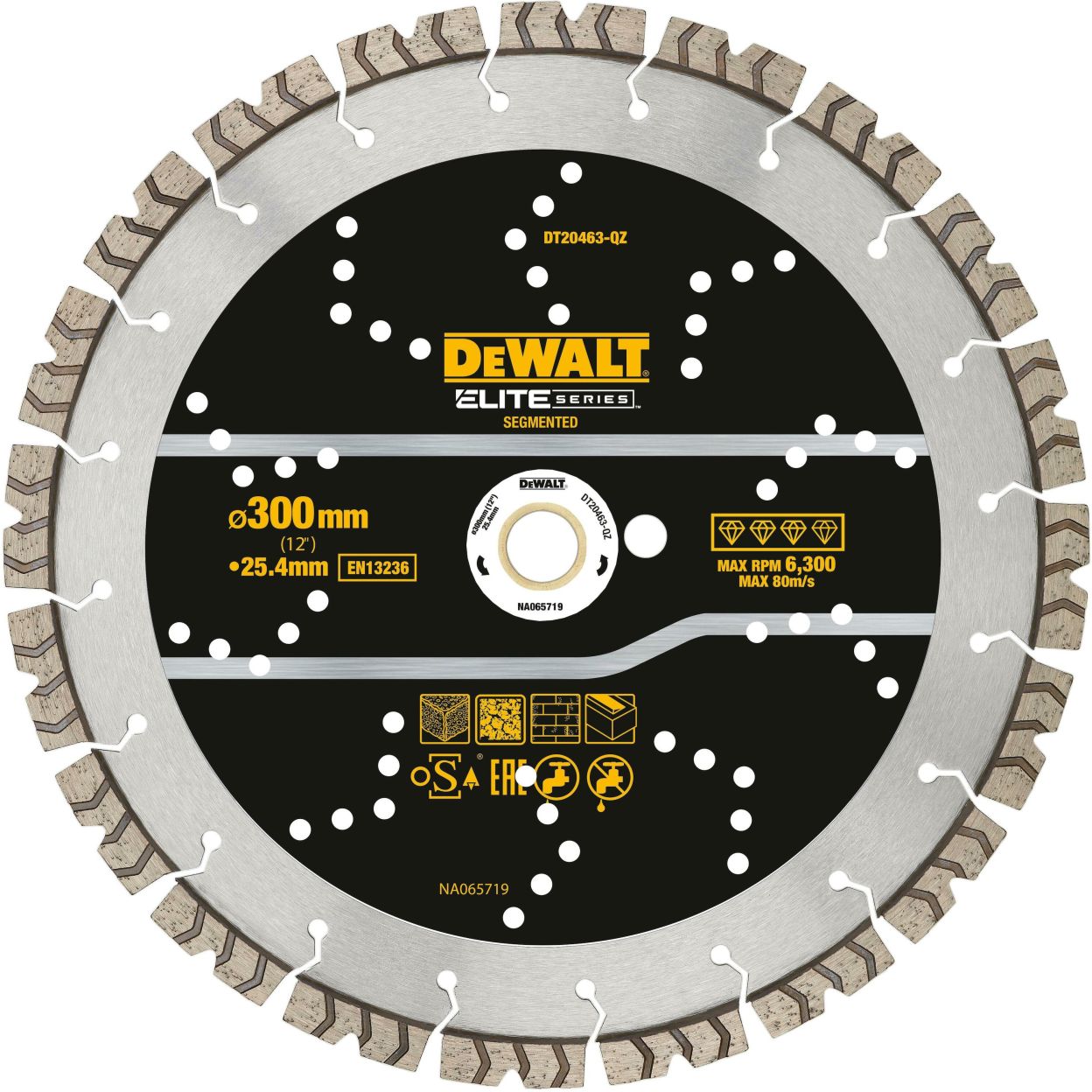 Диск алмазный DEWALT DT20463, по бетону, 300х25.4х1 мм, 1 шт. (DT20463-QZ)