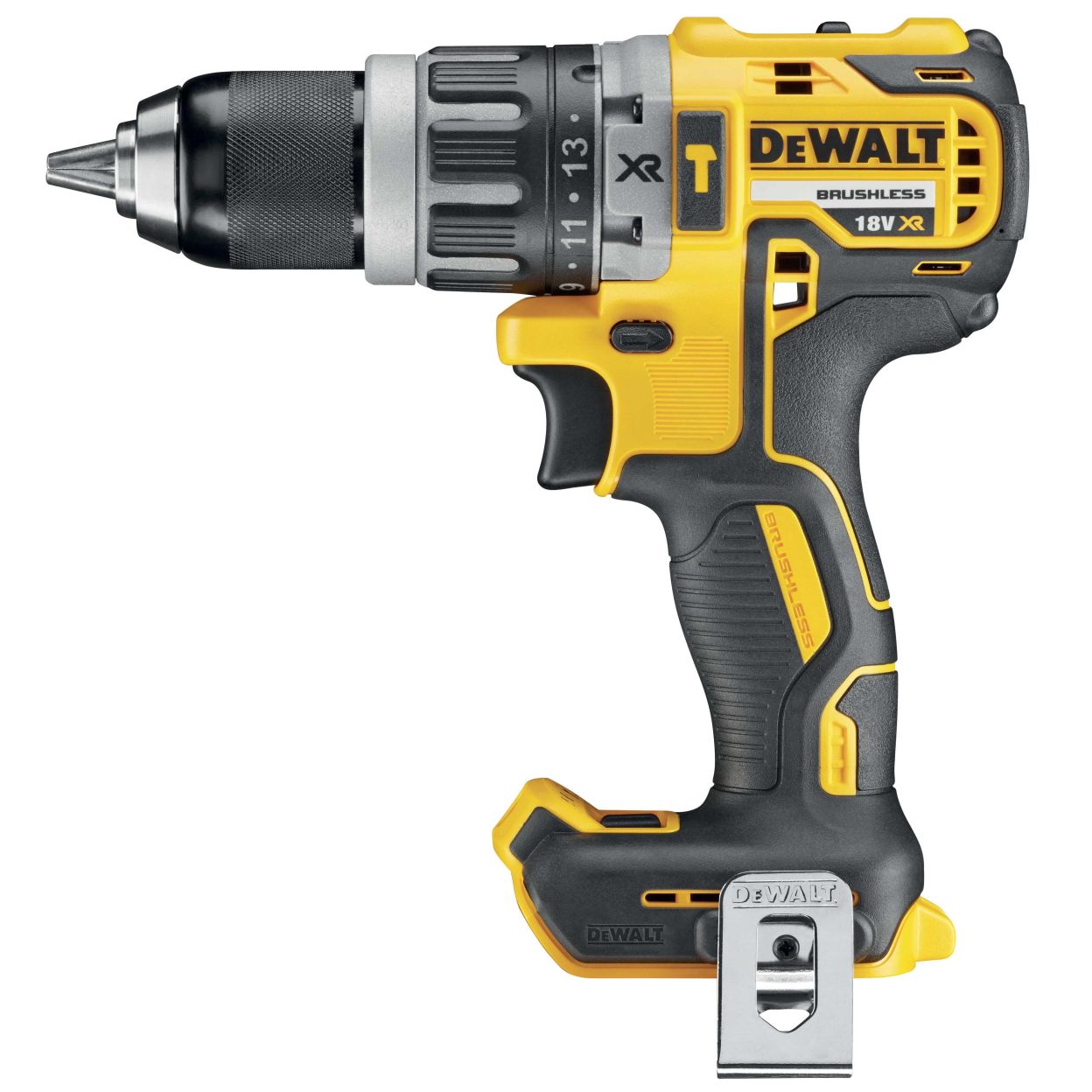 Ударная дрель-шуруповерт DEWALT DCD796N, 18 В, 2000 об/мин, 34000 уд/мин, без АКБ и ЗУ (DCD796N-XJ)