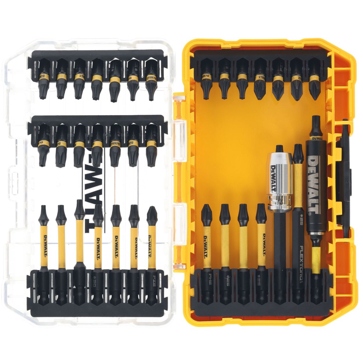 Набор бит и насадок в кейсе DEWALT DT70732T, FLEXTORQ 37 предметов