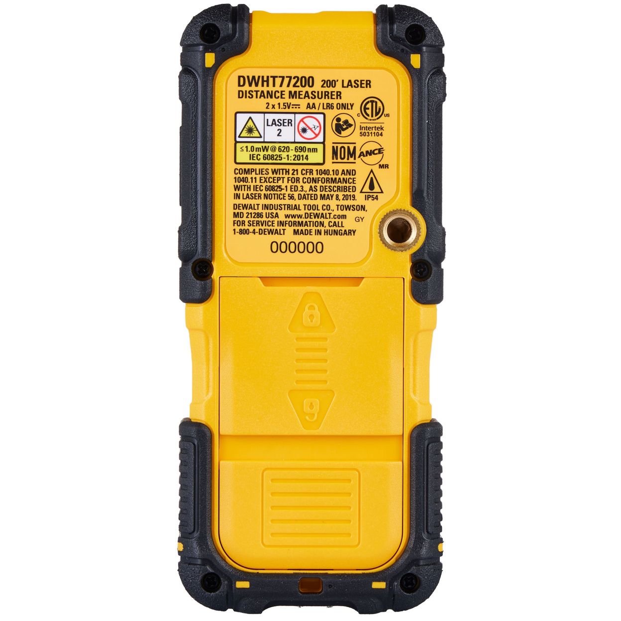Лазерный дальномер DEWALT DWHT77200, на батарейках, 60 м