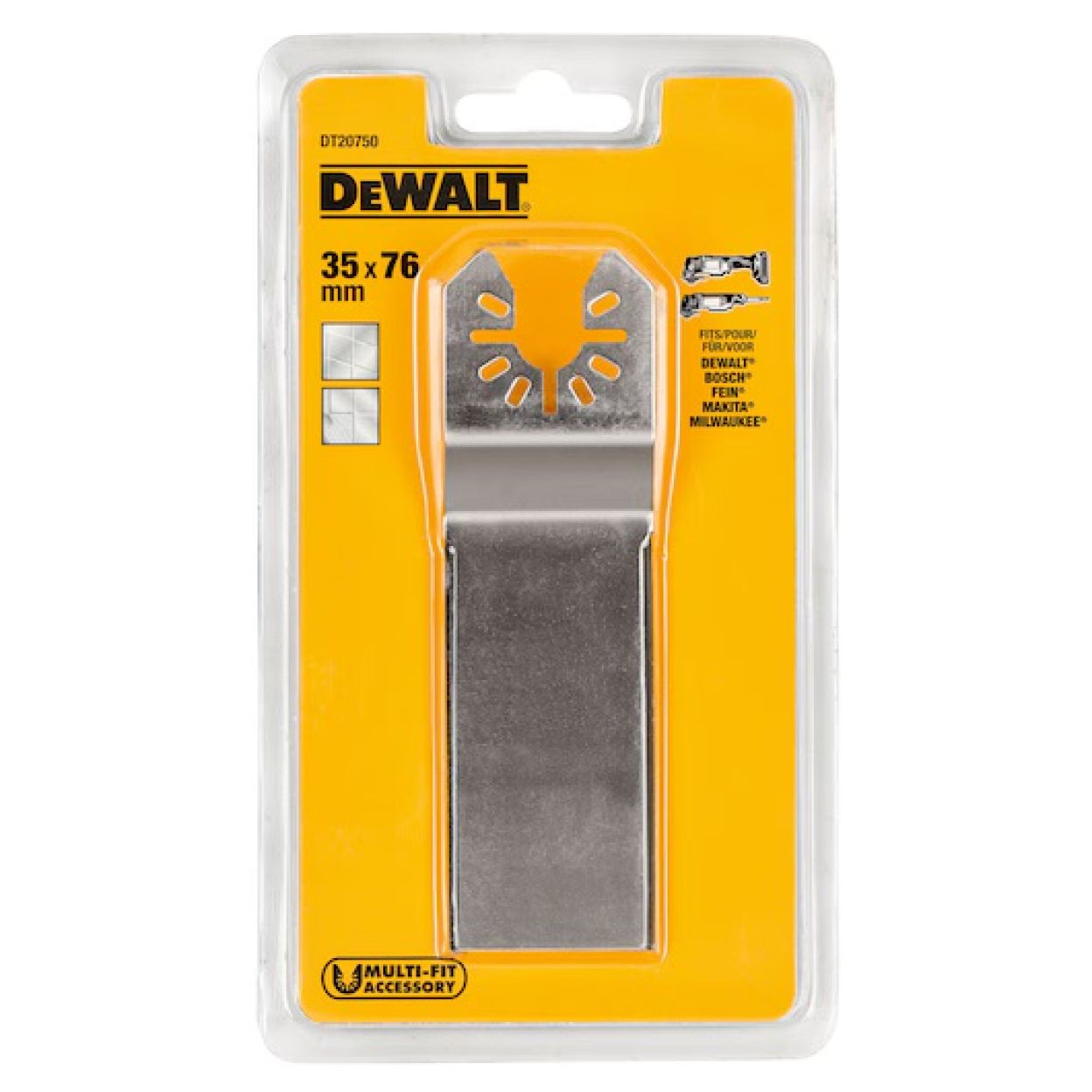 Пильное полотно по дереву DEWALT DT20750, для реноватора, 35х76 мм