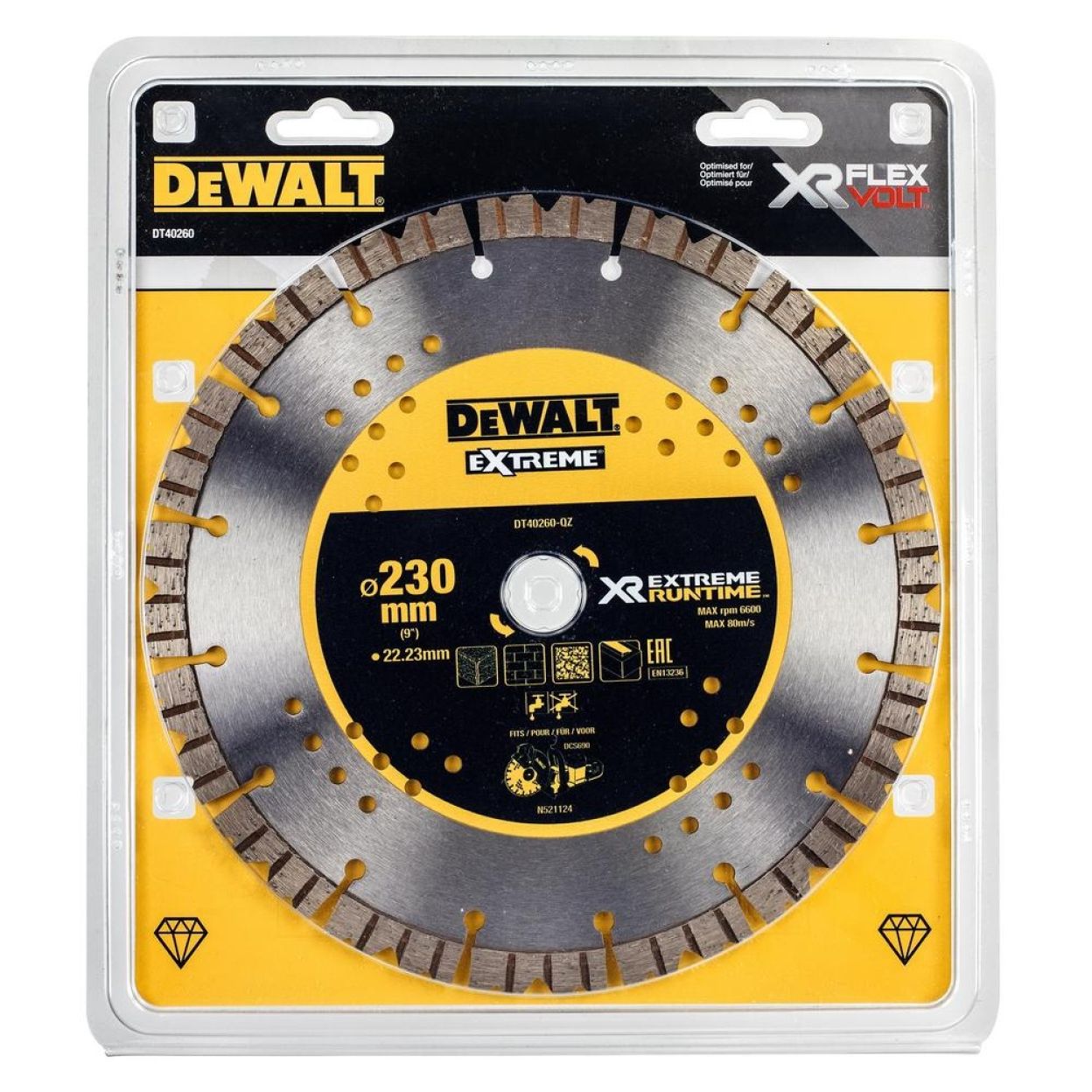 Алмазный диск отрезной DEWALT DT40260, 230 x 22.2, h=12м