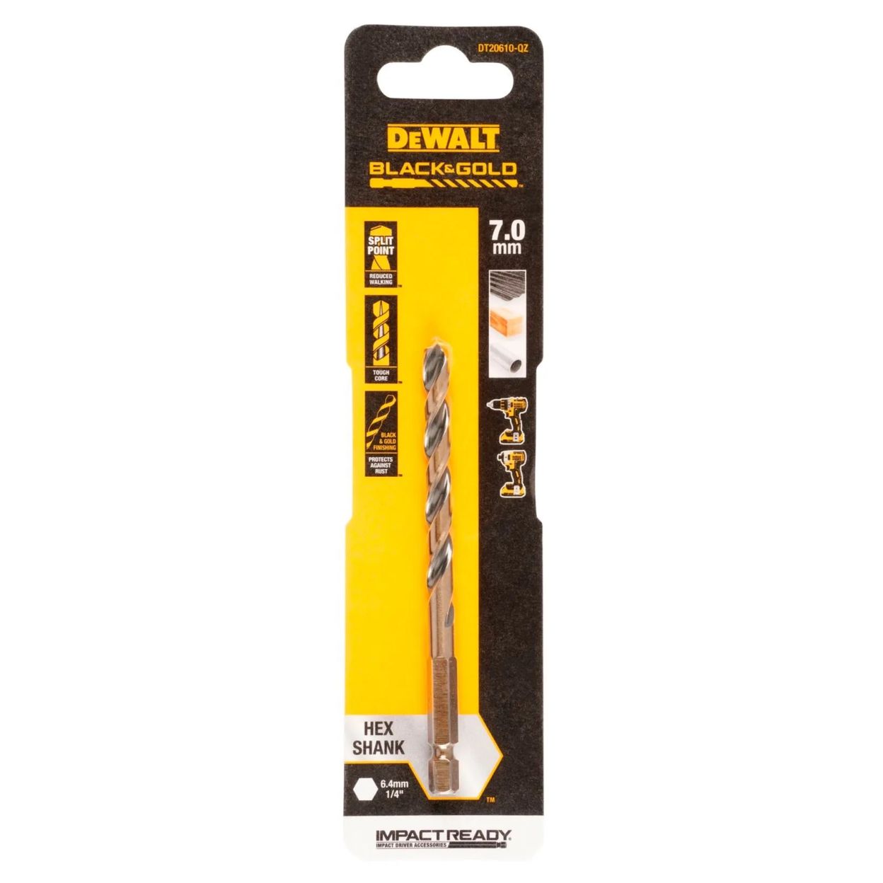 Сверло по металлу DEWALT DT20610, 7x73x111 мм, 1 шт. (DT20610-QZ)
