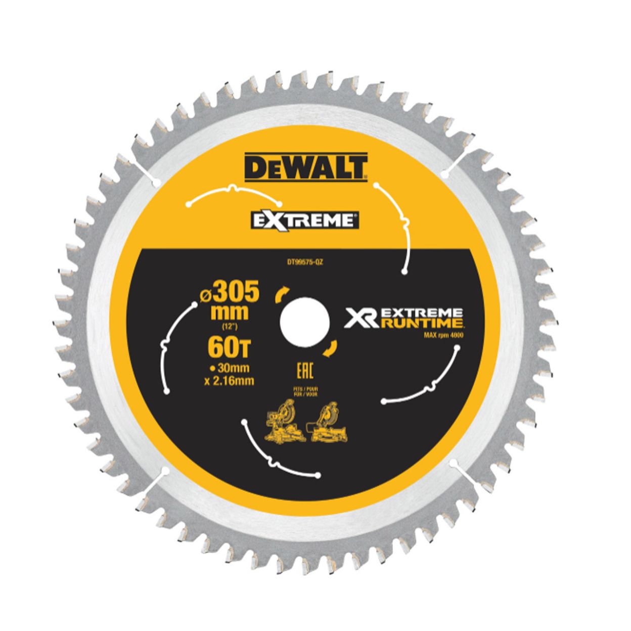 Пильный диск DEWALT DT99575 EXTREME RUNTIME, 305х30 мм