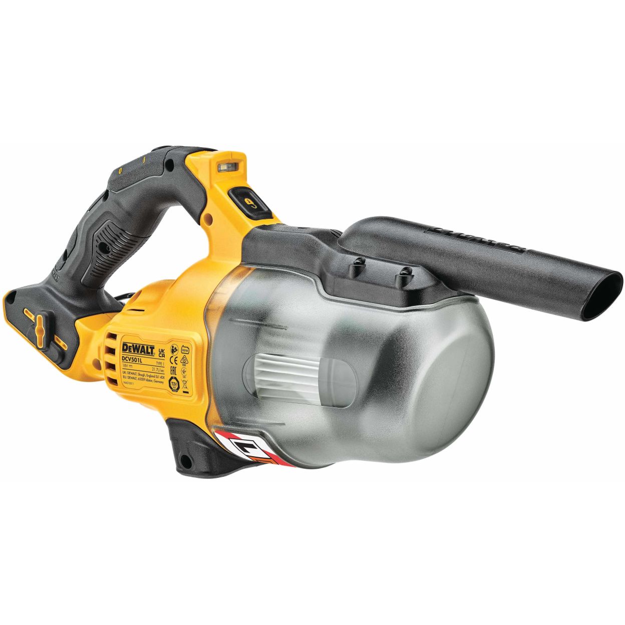 Аккумуляторный пылесос DEWALT DCV501LN, 18 В, 0.75 л, без АКБ и ЗУ, в сумке (DCV501LN-XJ)