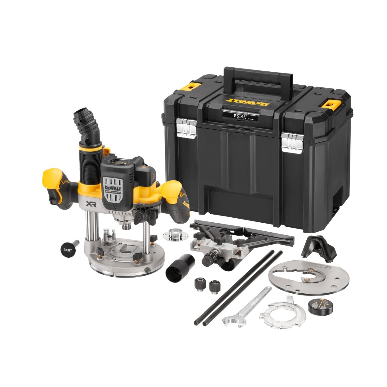 Аккумуляторный фрезер DEWALT DCW620NT, 18 В, 23000 об/мин, без АКБ и ЗУ, в кейсе TSTAK (DCW620NT-XJ)