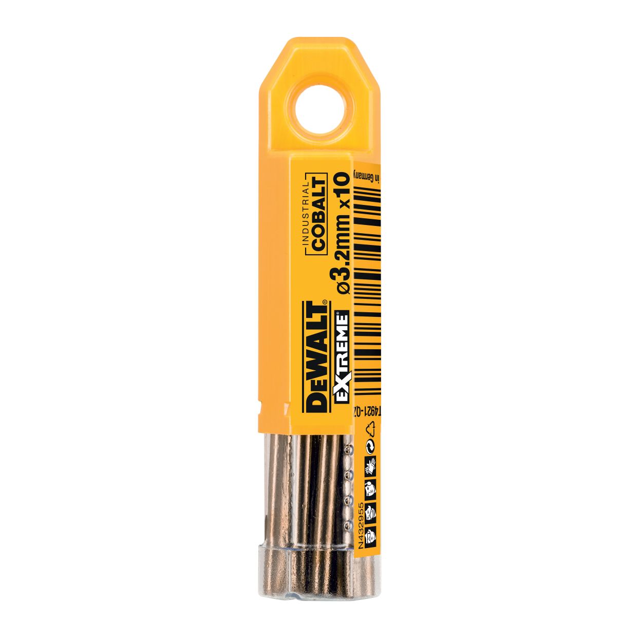Сверло DEWALT DT4923, по металлу COBALT 5%, 3.5 x 70 x 39 мм, 10 шт.