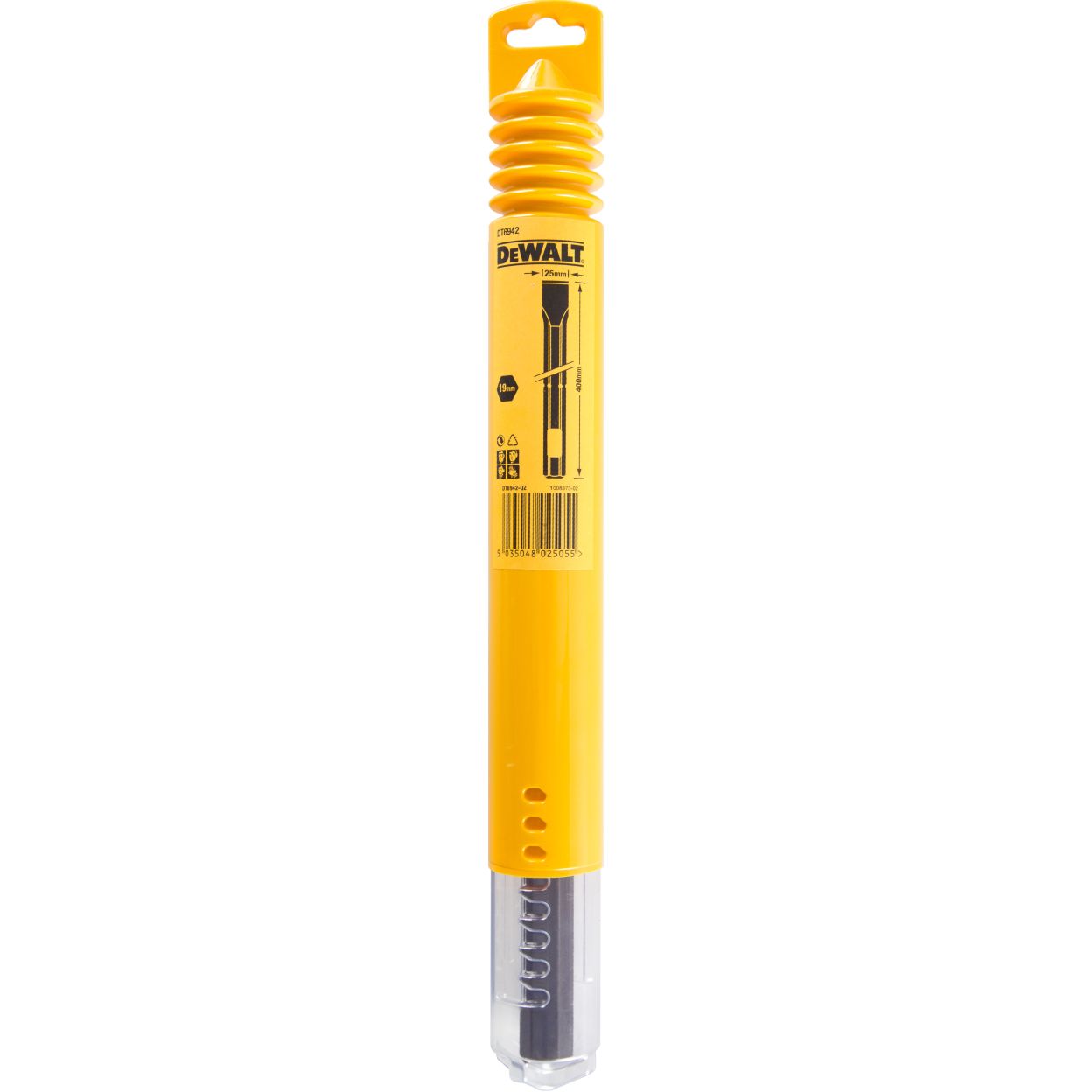 Зубило плоское DEWALT DT6942, 19 мм, HEX, 400 x 25 мм