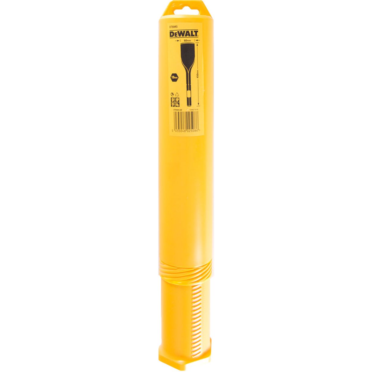 Зубило плоское DEWALT DT6945, 19 мм, HEX, 450 x 60 мм