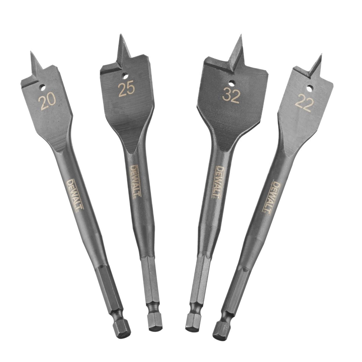 Набор перьевых сверл по дереву DEWALT DT4797, 20-32 мм, 4 шт. (DT4797-QZ)