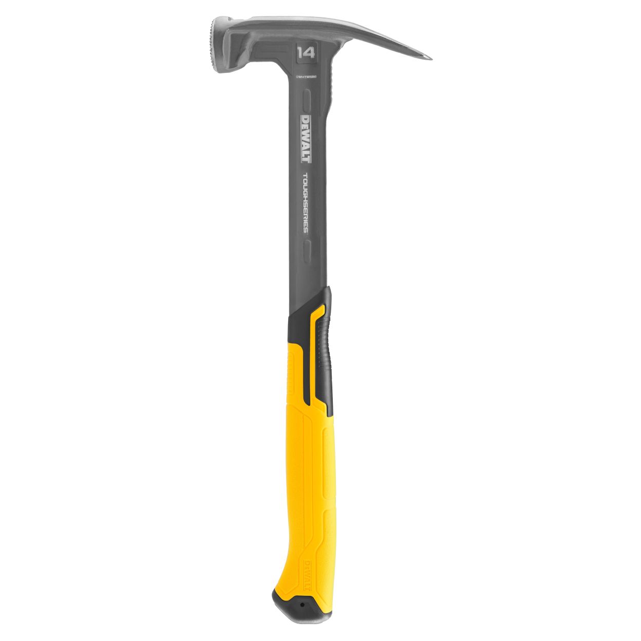 Молоток с прямым заострённым гвоздодёром DEWALT TOUGHSERIES, облегчённый, 397 г (DWHT51138-0)