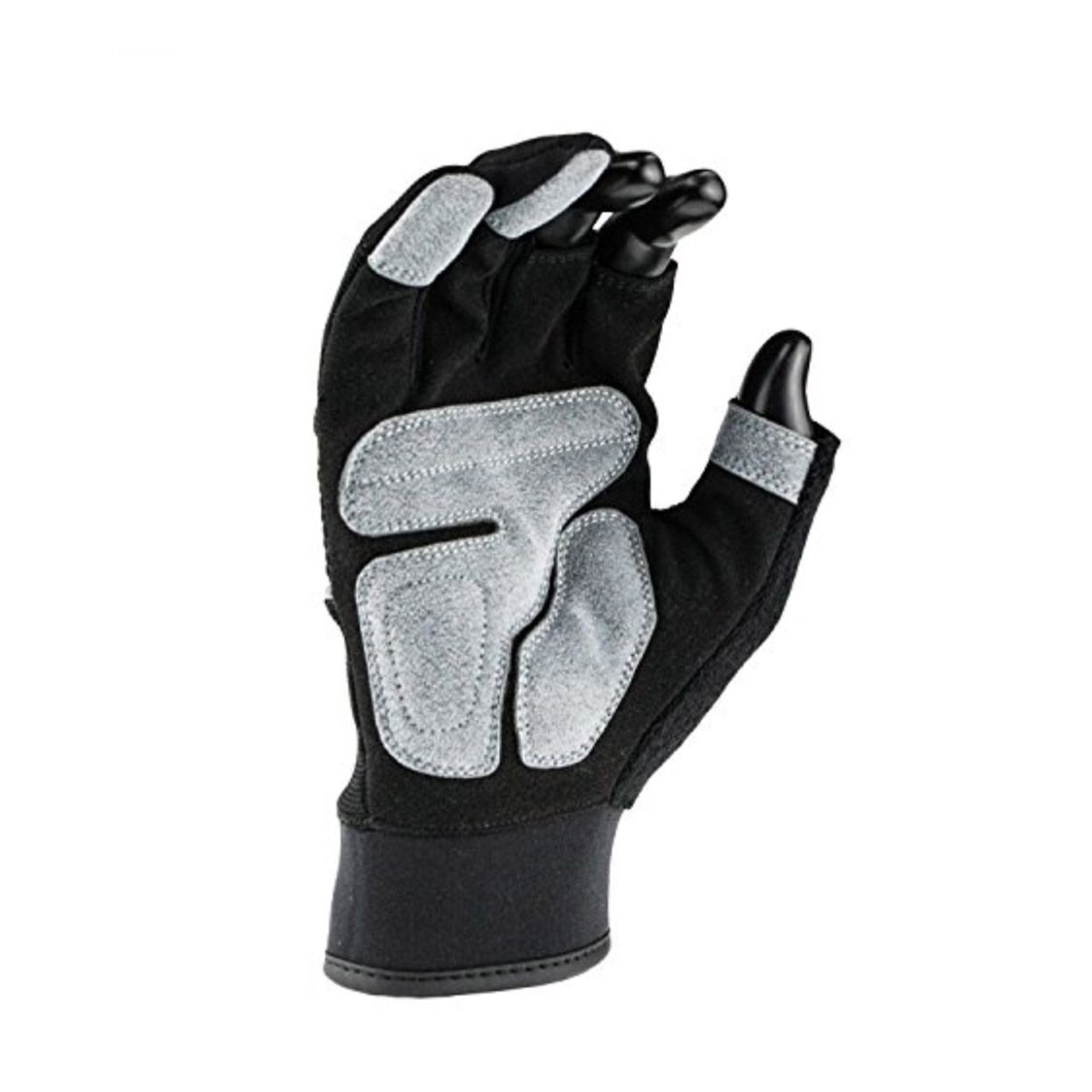 Рабочие перчатки на 3 пальца Dewalt, серо-черного цвета, двойная накладка на ладонь, размер L, DPG214L