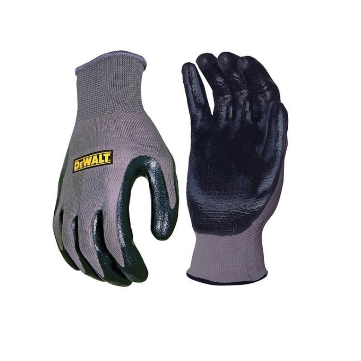 Рабочие перчатки Dewalt, серые/черные, нитрил-нейлоновые, размер L, DPG66L