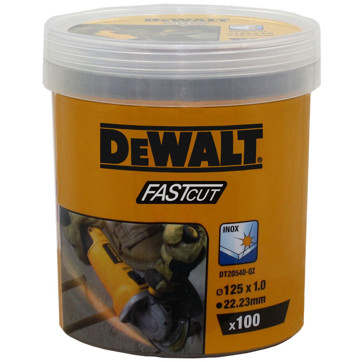 Отрезной диск DEWALT DT20540, по металлу, 125х22.23х1 мм, 100 шт. (DT20540-QZ)