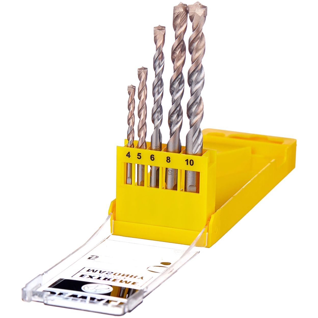 Набор сверл DEWALT DT6956 по бетону, 4/5/6/8/10 мм, 5 шт. (DT6956-QZ)